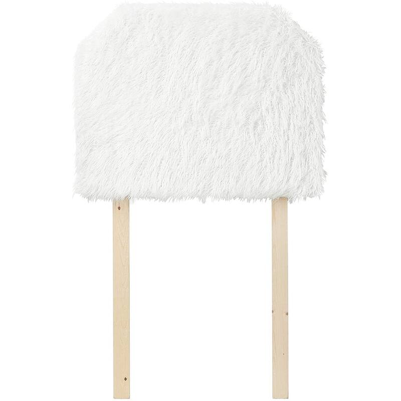 Mo' Unruly Plush College Headboard with Legs - White