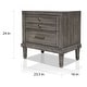 preview thumbnail 2 of 10, Furniture of America Hax Transitional Grey 2-Drawer Solid Wood Nightstand