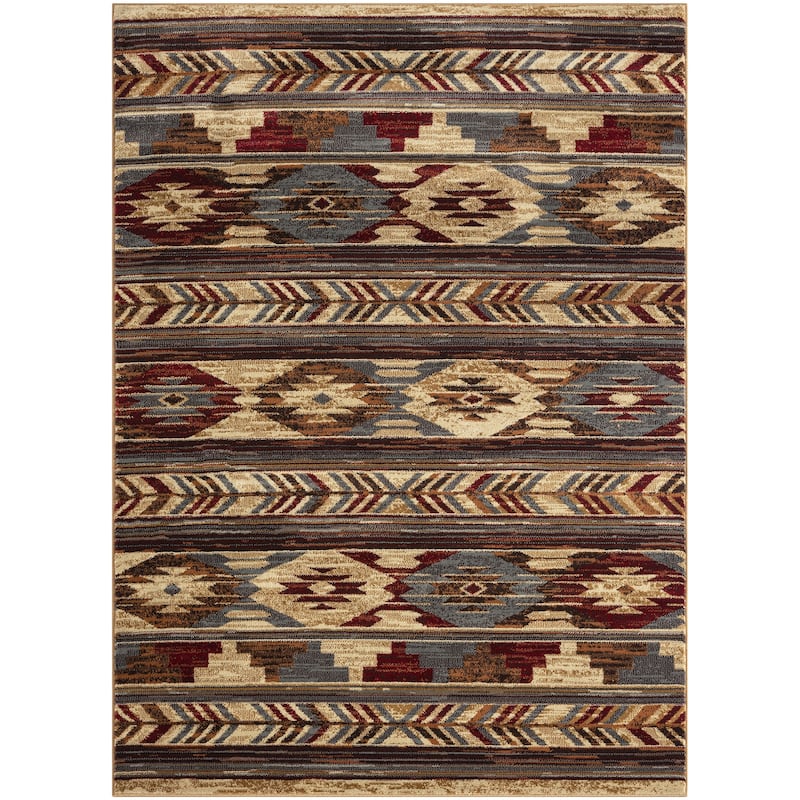 Sunset Valley Sierra Multi Southwest Lodge Area Rug - 2'3"x7'7"