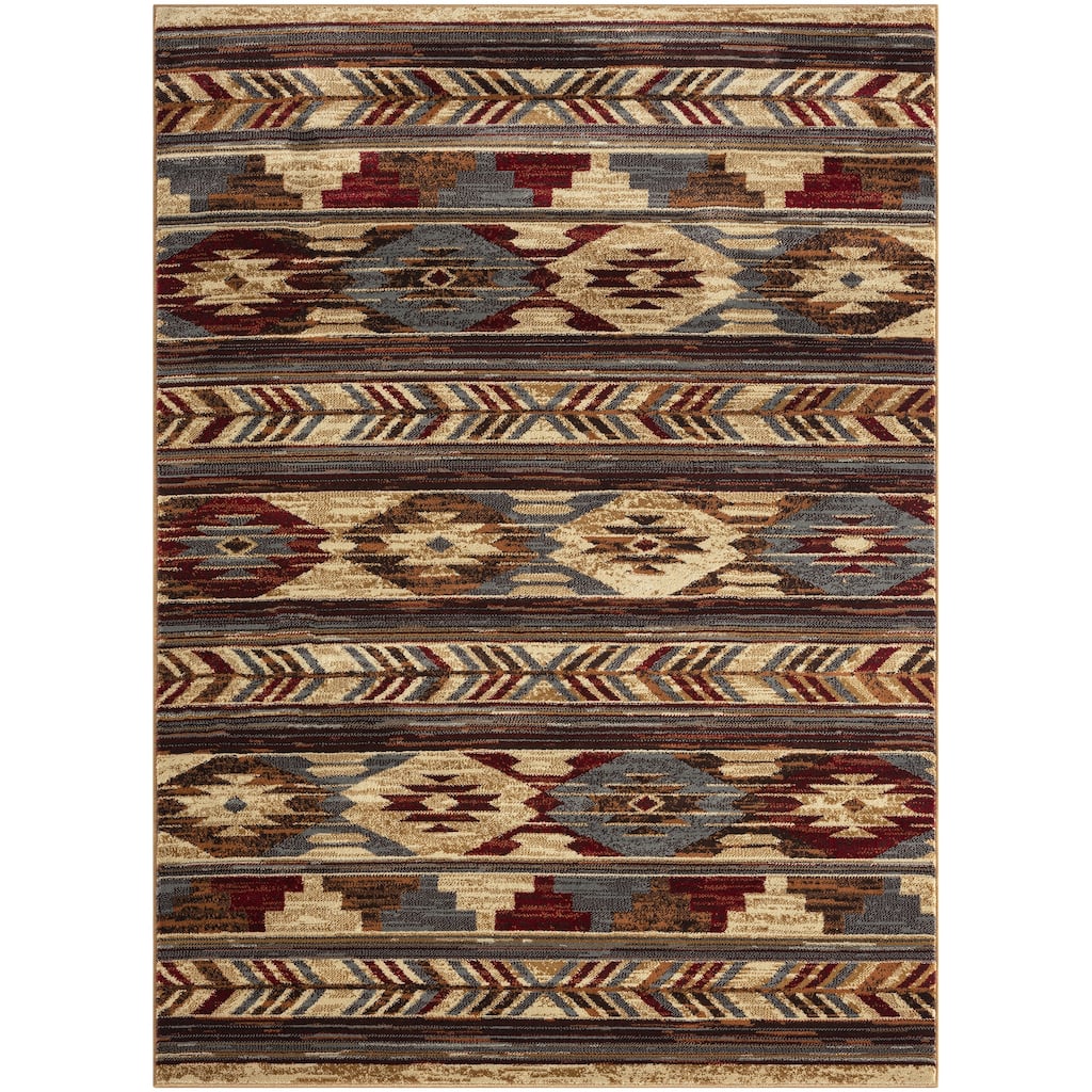 Sunset Valley Sierra Multi Southwest Lodge Area Rug