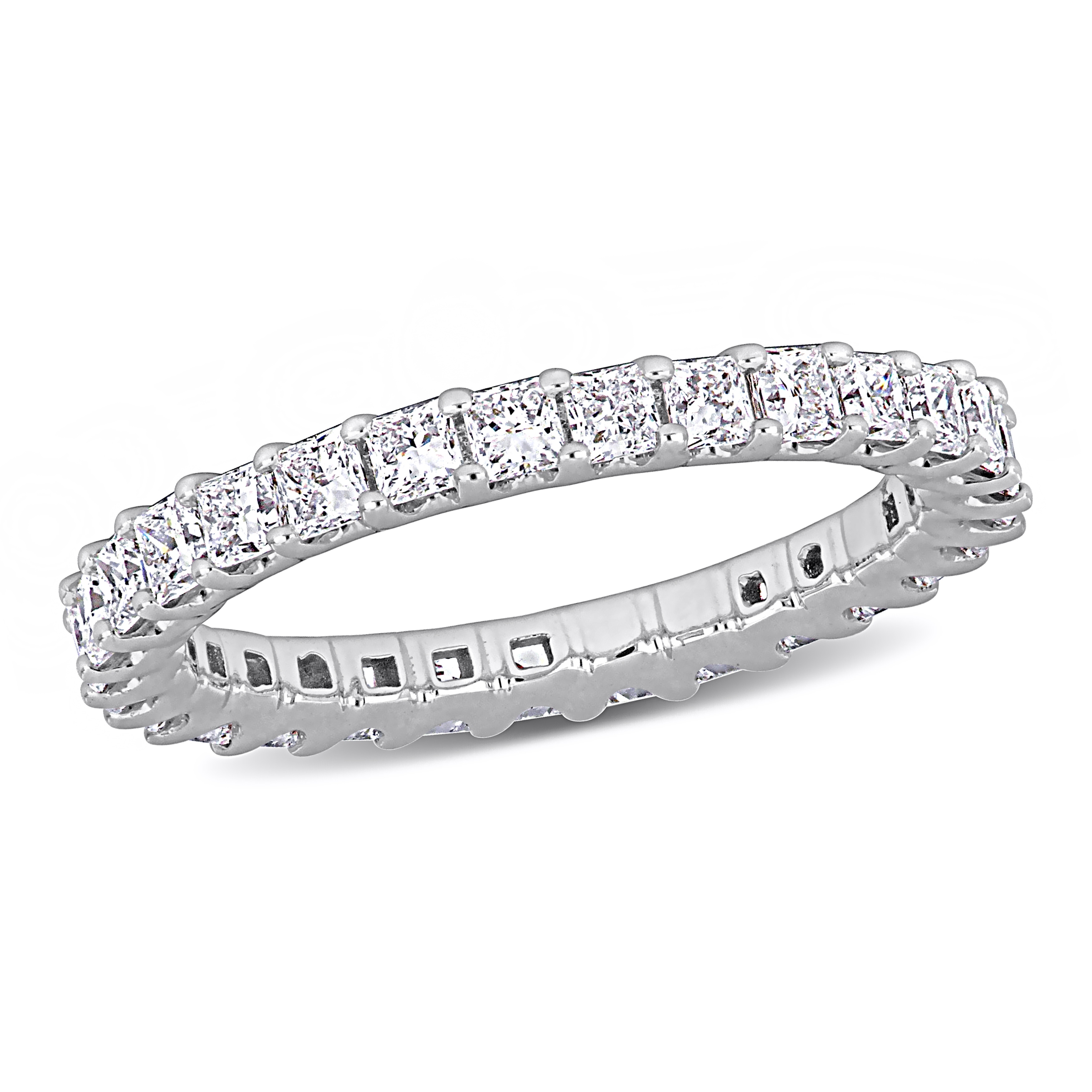 Miadora 2ct TW Princess-Cut Lab-Grown Diamond Eternity Ring in 14k White Gold