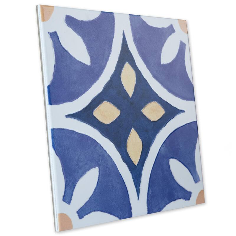 Merola Tile Santorini Coast Blue 9-3/4" x 9-3/4" Porcelain Floor and Wall Tile
