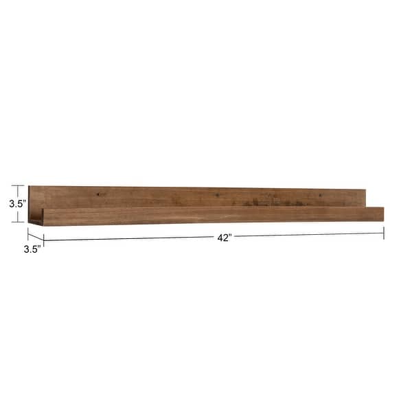 dimension image slide 2 of 3, Porch & Den Bear Wood Holder Ledge Floating Wall Shelf