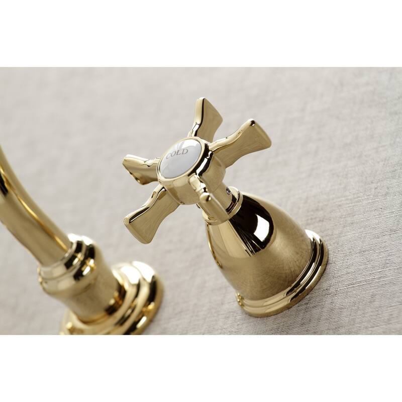 Hamilton Two-Handle 3-Hole Wall Mount Bathroom Faucet