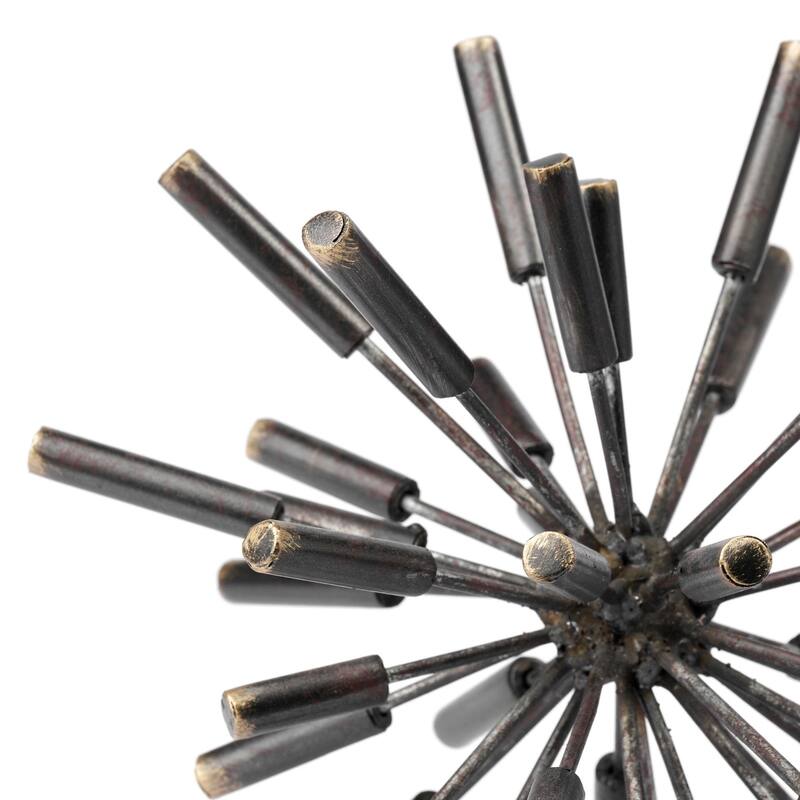 Black Metal Spiked Sculpture