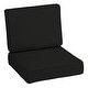 preview thumbnail 60 of 70, Arden Selections ProFoam Acrylic Deep Seat Cushion Set 24 L x 24 W - Onyx Black