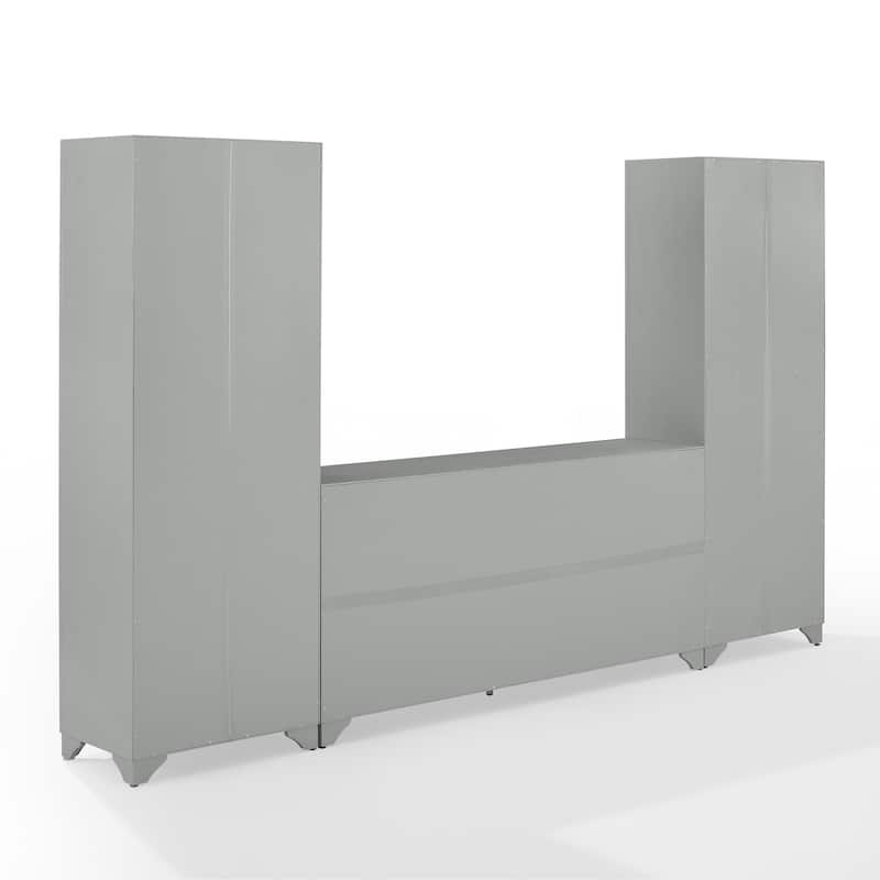 Crosley Tara 3-piece Sideboard and Pantry Set - 15"x108.5"x67.75"