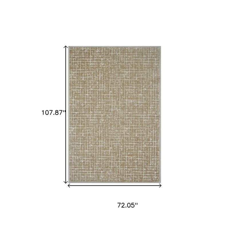 HomeRoots Abstract Geometric Modern, Contemporary Rectangle Area Rug