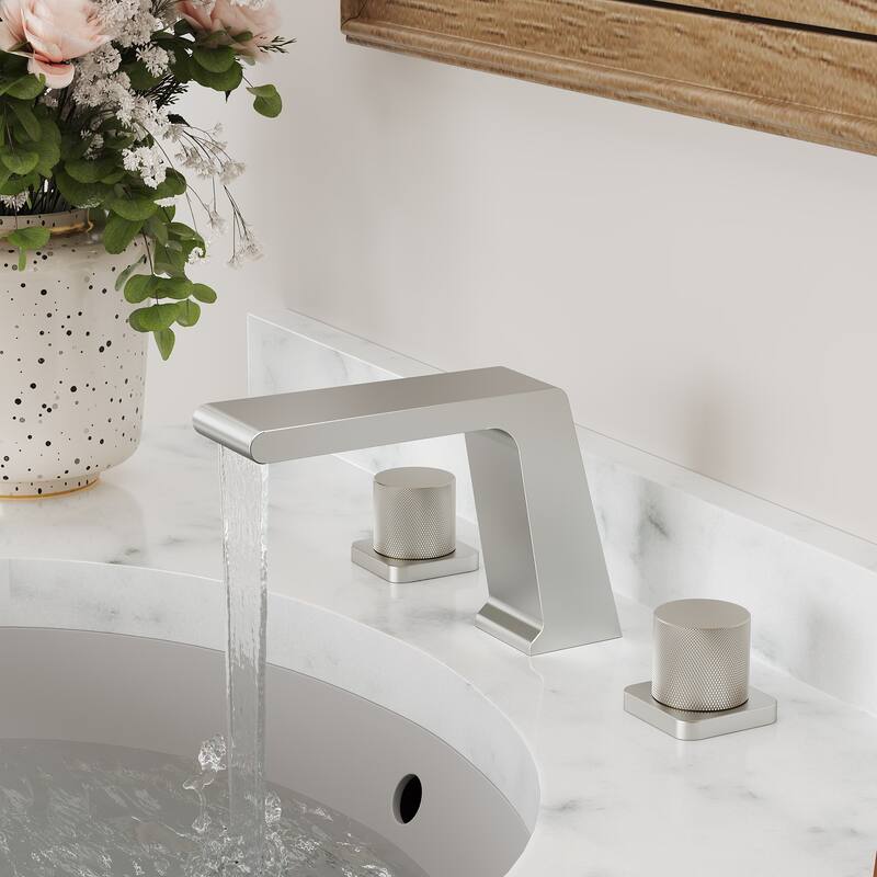 7-Spray Shower Faucet with 8 in. Widespread Double Handle Bathroom Faucet