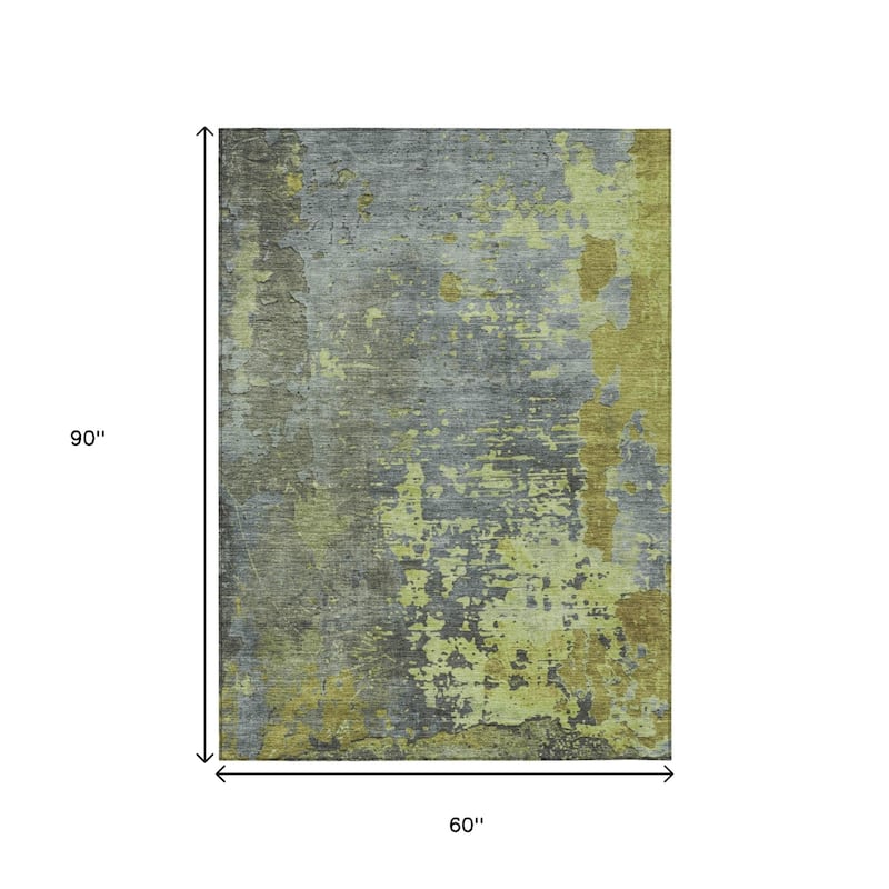HomeRoots Abstract Transitional Rectangle Outdoor Rug