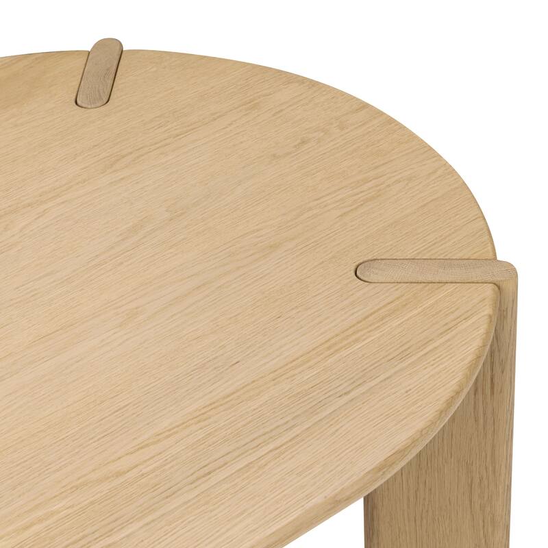 Kering Oak Wood Oval Coffee Table by Kosas Home