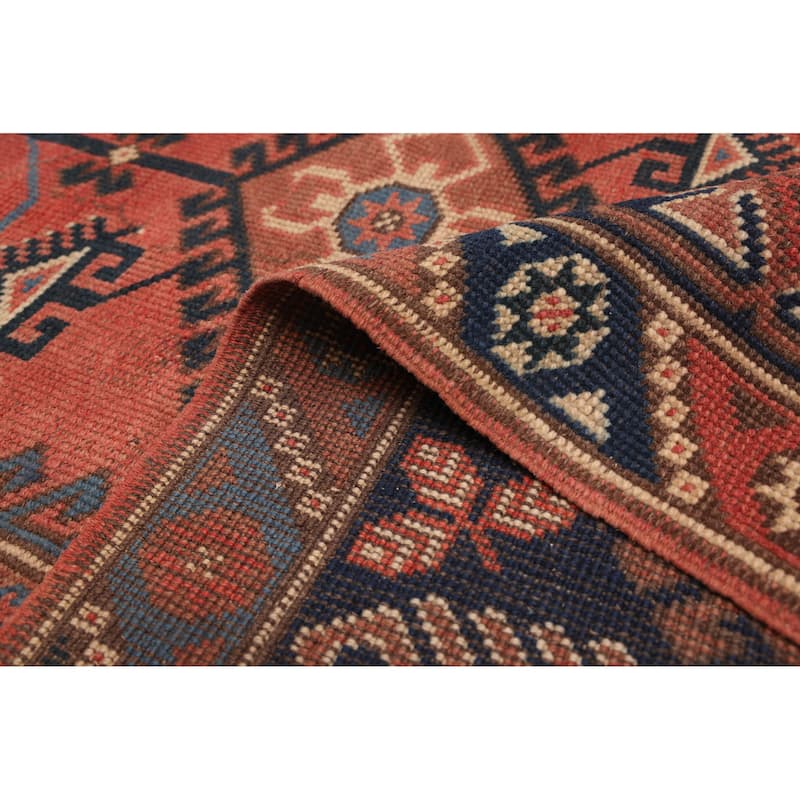 ECARPETGALLERY Hand-knotted Oushak Red Wool Rug - 4'1 x 6'7
