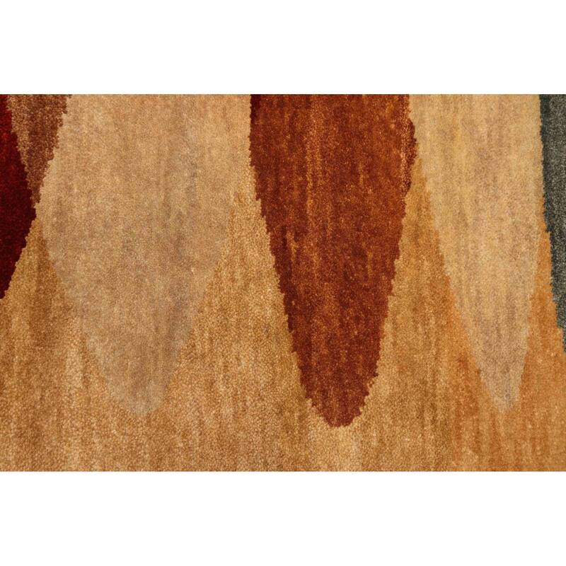 ECARPETGALLERY Hand-knotted Peshawar Ziegler Light Gold Wool Rug - 5'1 x 7'0