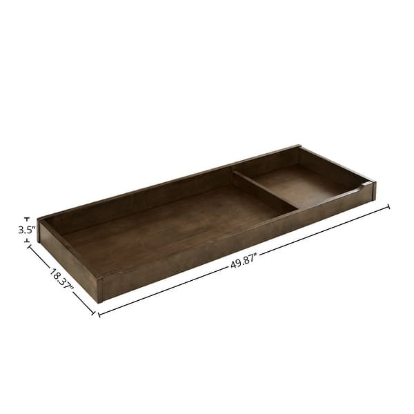Dovetail 50" Wide Contemporary Changing Tray, Graphite Gray