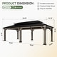 preview thumbnail 57 of 62, Aoxun Outdoor Cedar Wood Gazebo with Double Hardtop Roof
