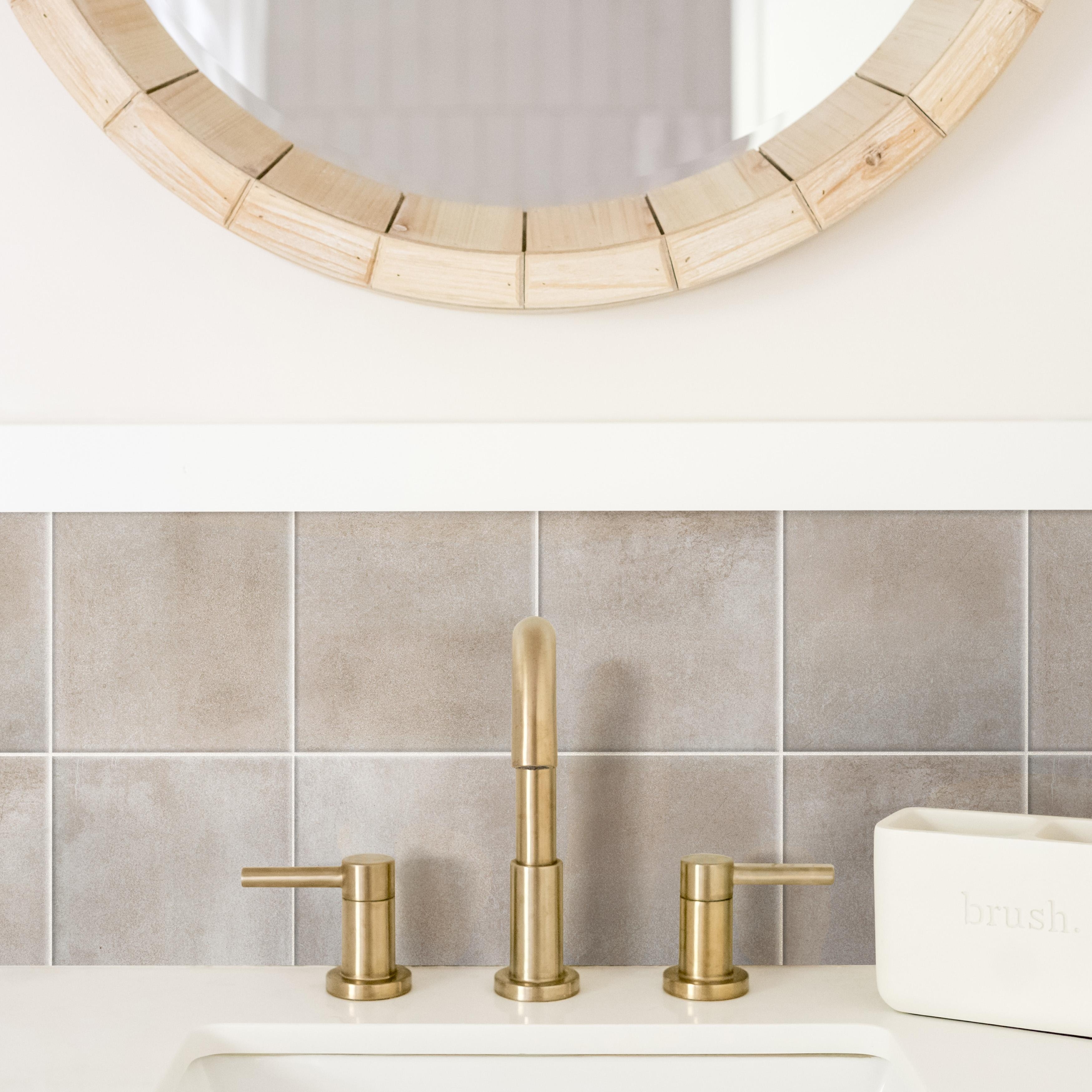 Merola Tile Matter Taupe 6" x 6" Porcelain Floor and Wall Tile