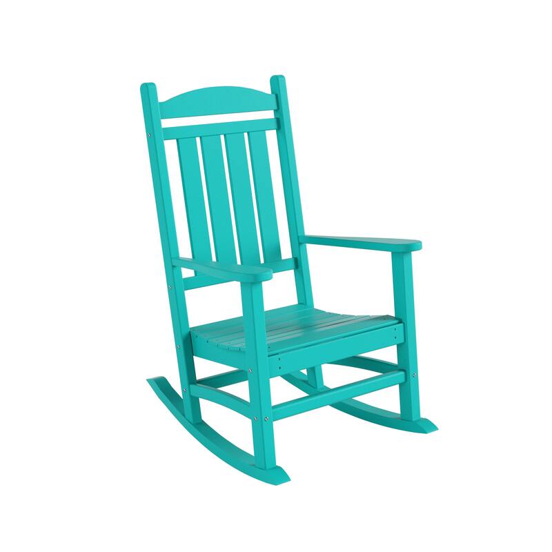 Laguna Hdpe All Weather Outdoor Patio Rocking Chairs With Side Table (3-Piece Set)