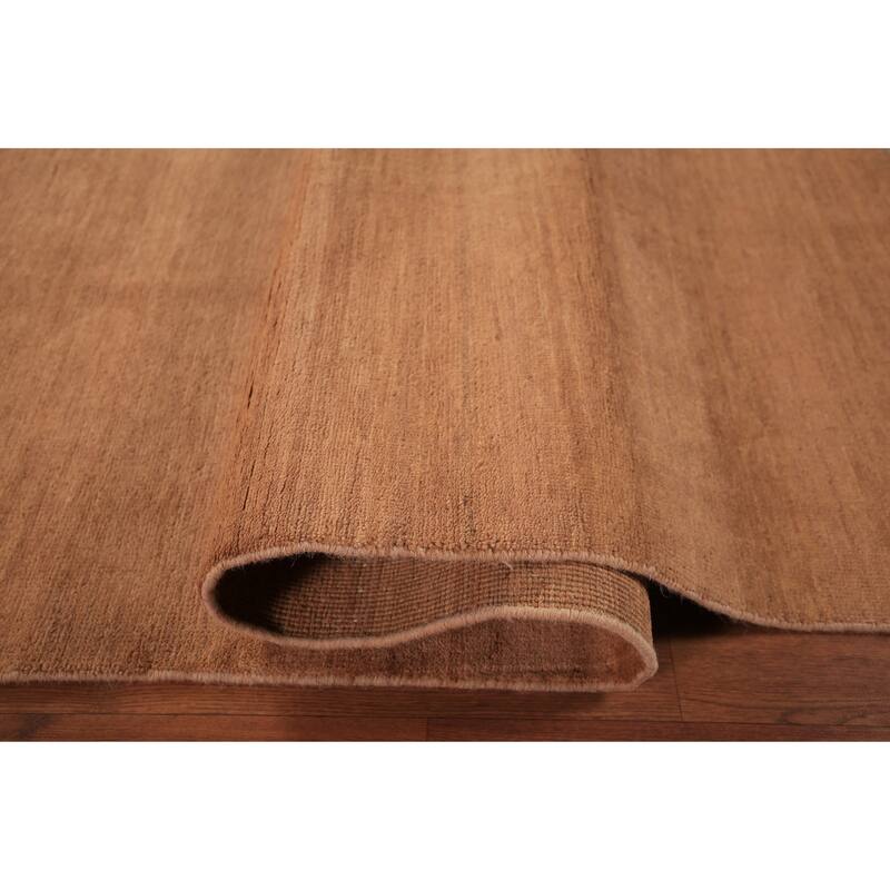 Modern Gabbeh Oriental Area Rug Handmade Solid Wool Carpet - 6'7" x 9'10"