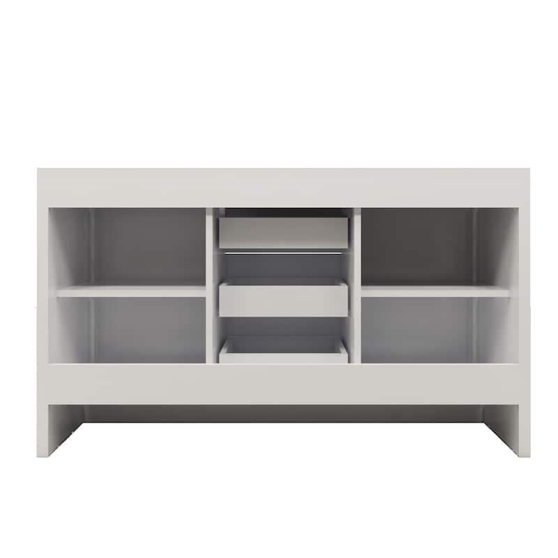 Dove 60'' Freestanding Vanity with Double Reinforced Acrylic Sink