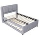 preview thumbnail 21 of 21, Merax Full Size Upholstery platform bed with Trundle