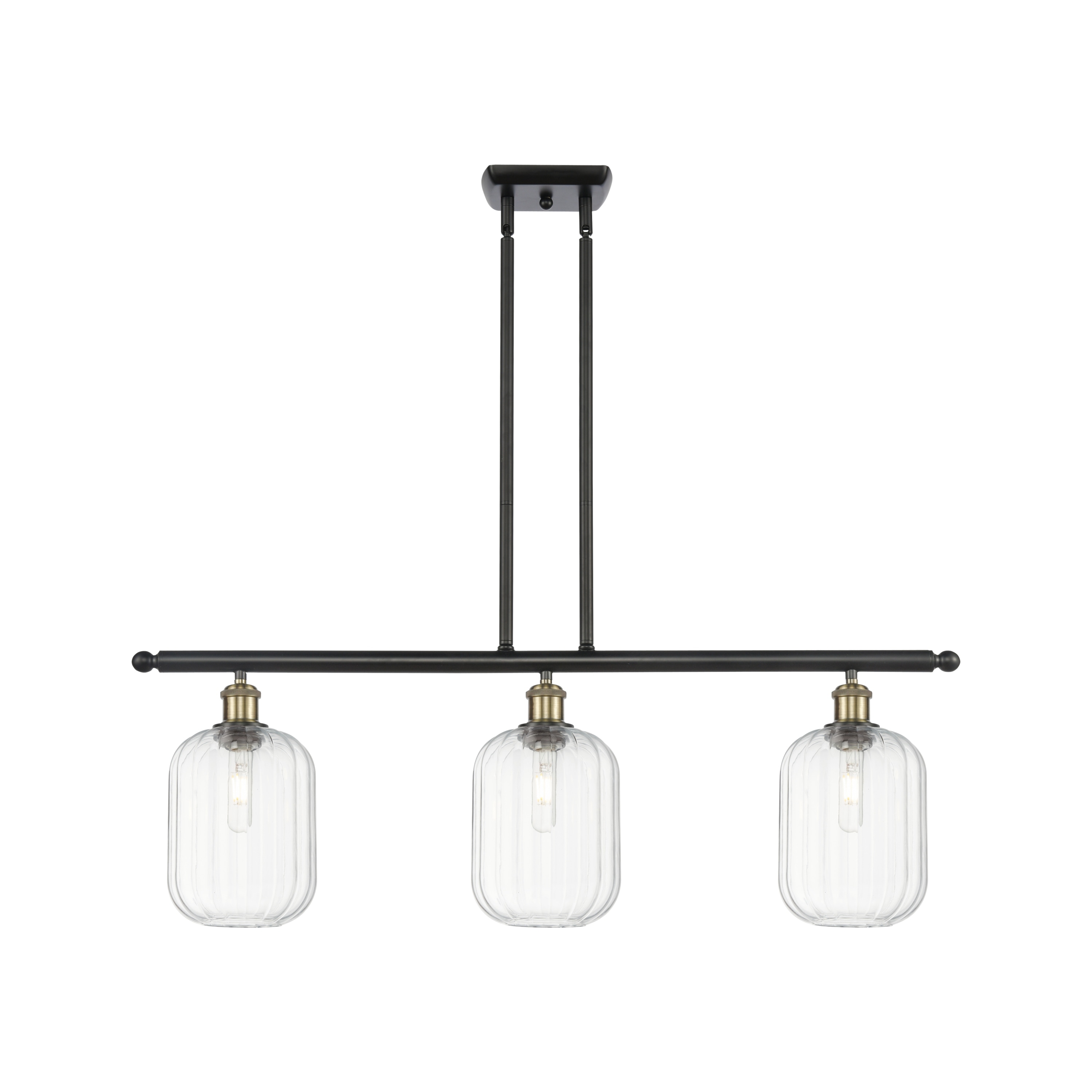 Innovations Lighting Endless Possibilities Ballston - Preston - 3 Light 36" Jar Shade Stem Hung Island Light