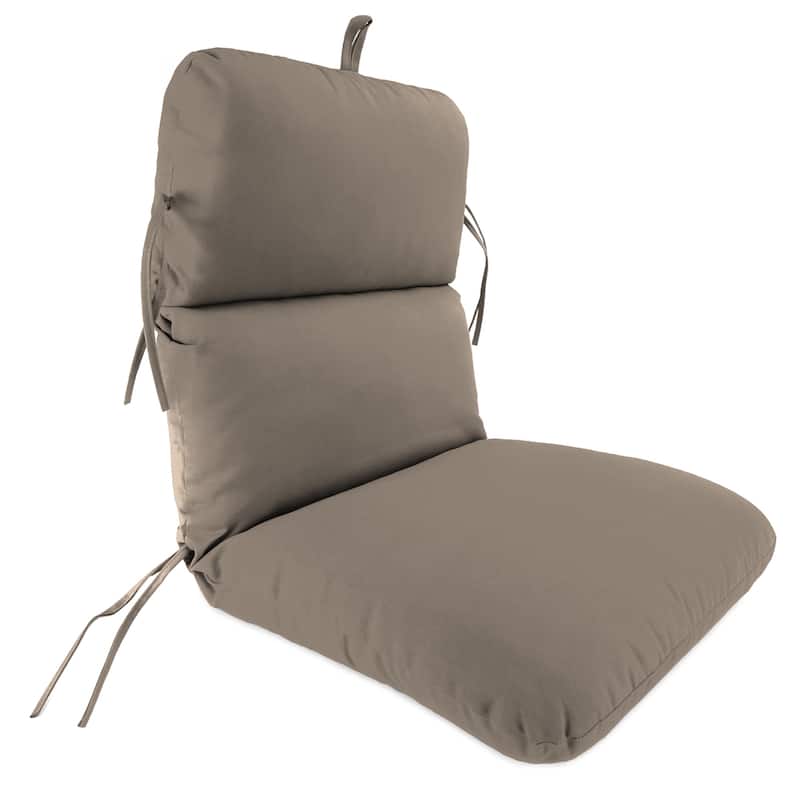 Sunbrella 22" x 45" Outdoor Chair Cushion with Ties and Loop - 45'' L x 22'' W x 5'' H - Cast Shale