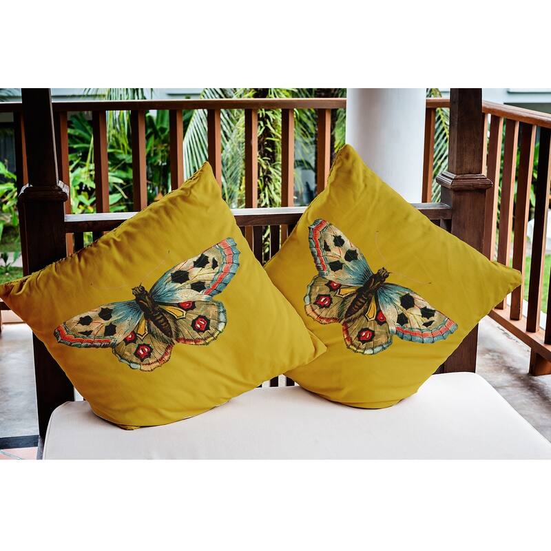 Brushfoot Butterfly Polyester Indoor/Outdoor Pillow
