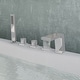 preview thumbnail 16 of 39, Roman Tub Faucet with Handheld Shower 3-Handle Deck Mount Bathtub Faucet Set