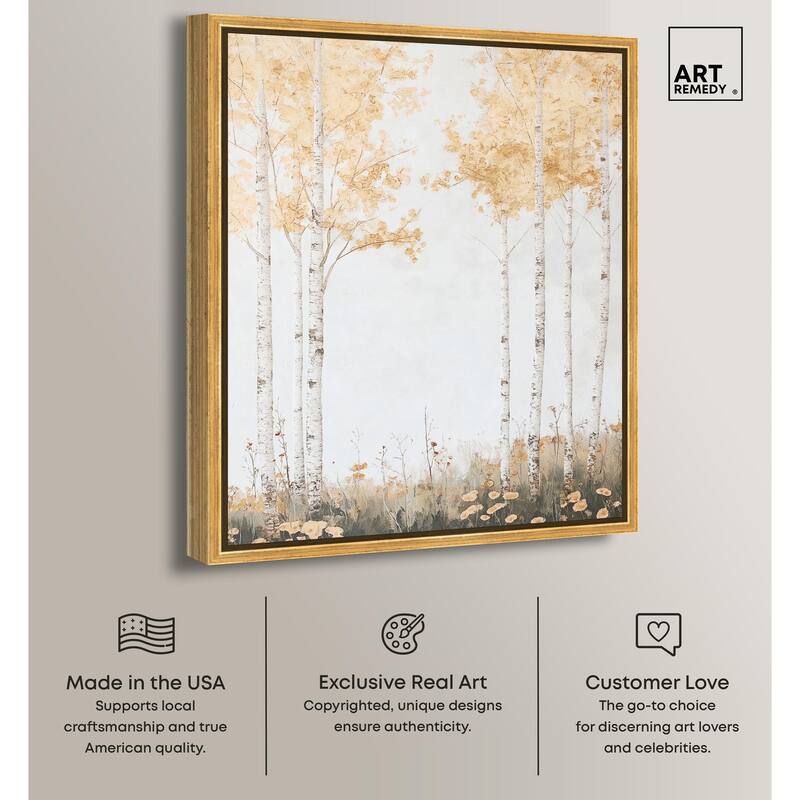 Pale Birch Reverie Canvas by Art Remedy