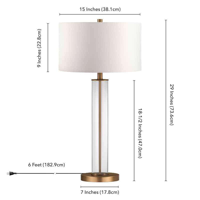 Harlow 29" Tall Table Lamp with Fabric Shade