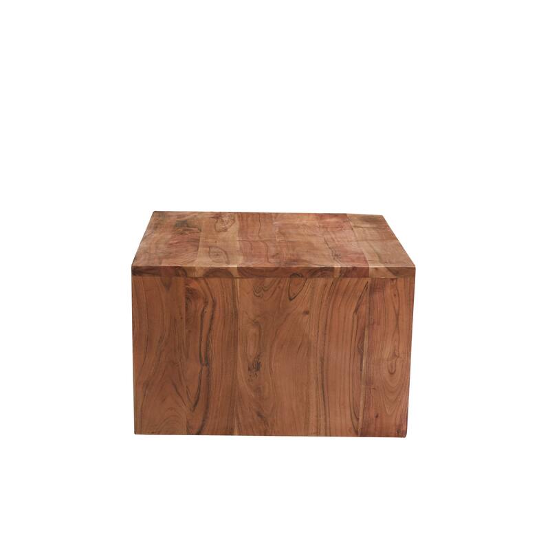 Brown Wood Diagonal Open Frame Living Room Coffee Table with Gray Metal Base