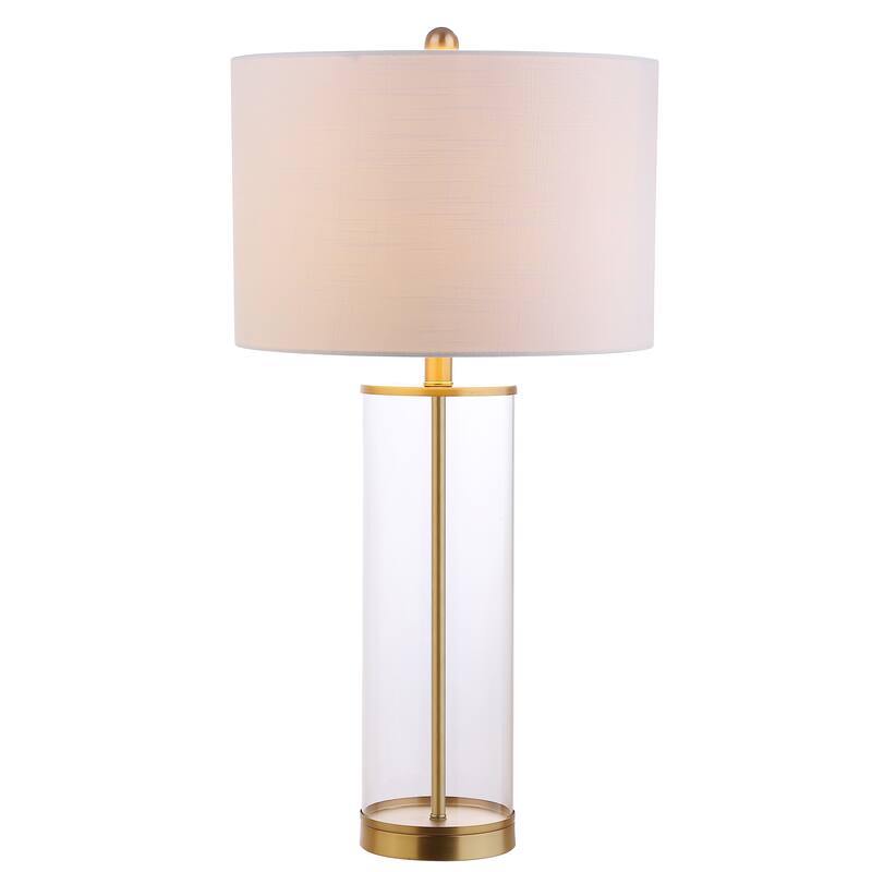 Parish 29" Glass LED Table Lamp, Clear/Chrome by JONATHAN Y
