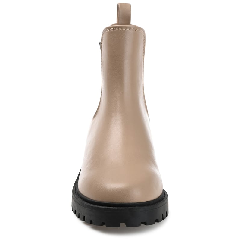 Journee Women's Comfort Insole Kenova Medium and Wide Width Booties - Wide - Taupe - 8