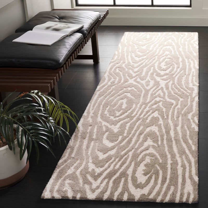 SAFAVIEH Handmade Ebony Thouraya Modern & Contemporary Wool Rug