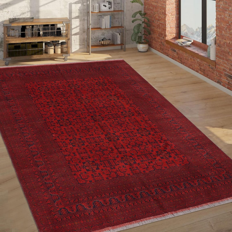 Southwestern Biljik Khal Mohammadi Elaina Red/Black Rug - 8'4'' x 11'1''