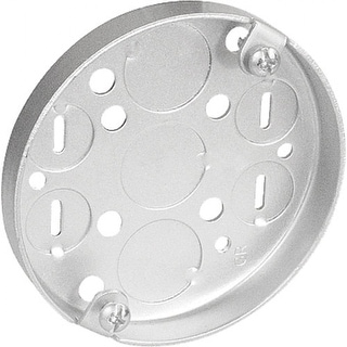 5 Pcs, 3-1/2 Round Pan Box, 1/2 in. Deep, (3) 1/2 in Knockouts and (4 ...