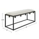 preview thumbnail 3 of 5, Upholstered Iron Bench - 47" - Black and White
