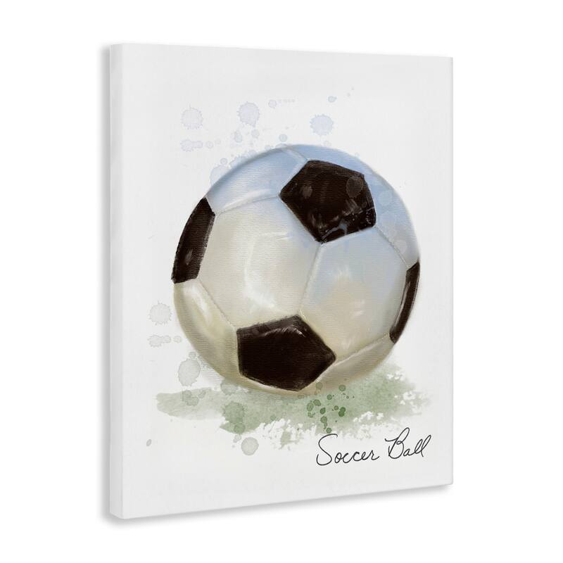 Stupell Soft Pastel Soccer Ball Canvas Wall Art Design By Matthew Piotrowicz