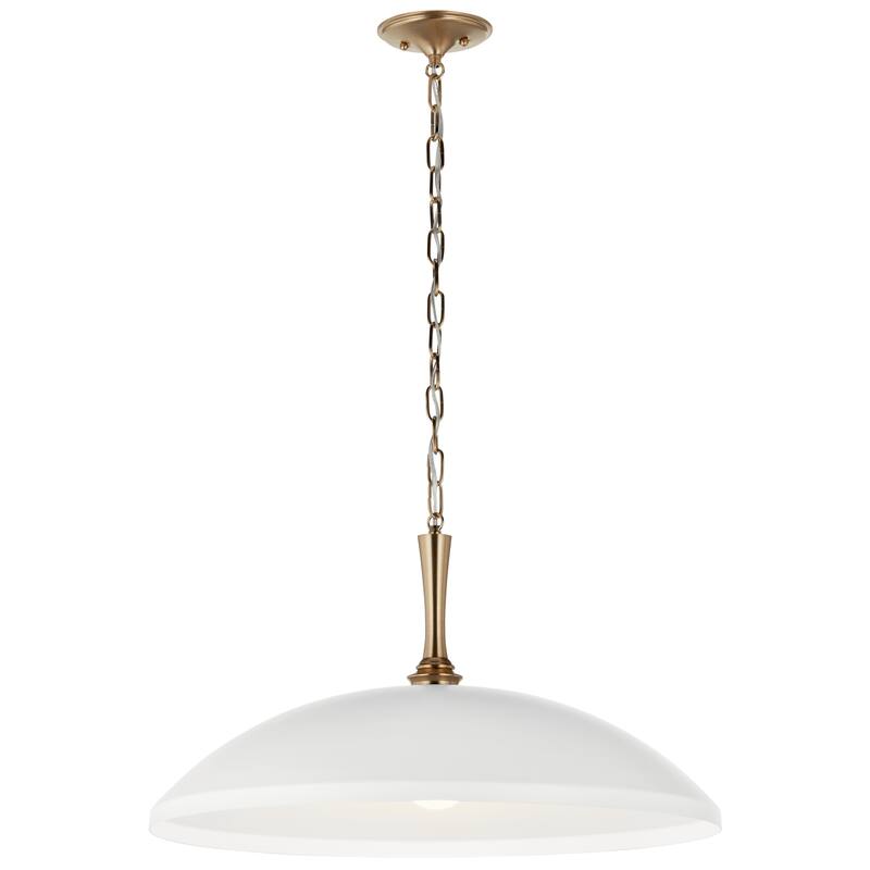 Delarosa 24.25 in. 1-Light Oversized Pendant Light - 24.25 in - White