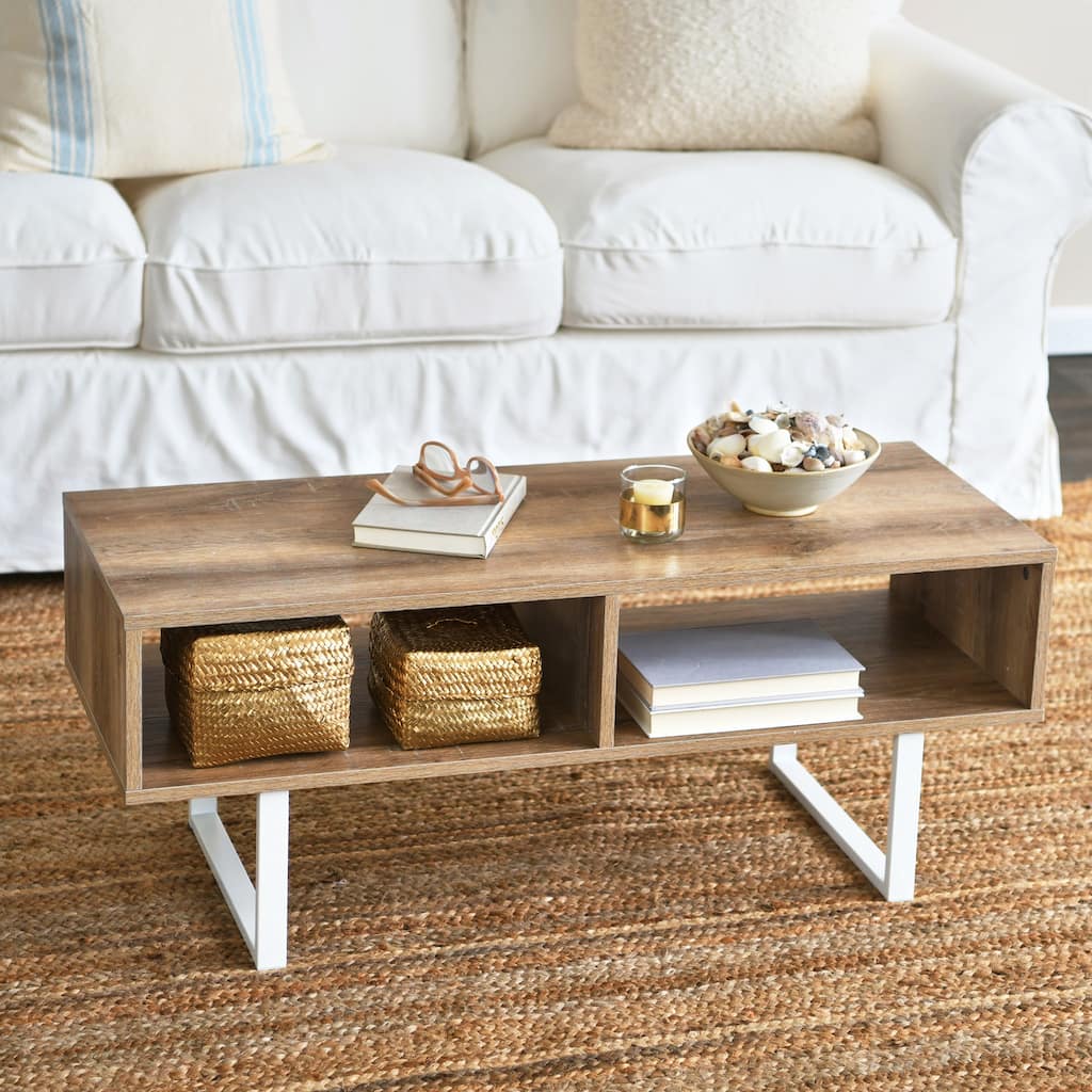 Rectangular TV Stand Coffee Table and Storage - 15.8"L x 39.4"W x 15.8"H