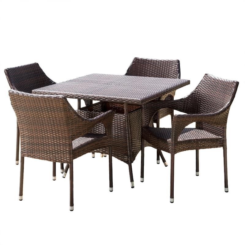 Arden Outdoor 5-piece Wicker Dining Set by Christopher Knight Home - N/A