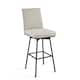 Option Light Grey Faux Leather / Black Metal