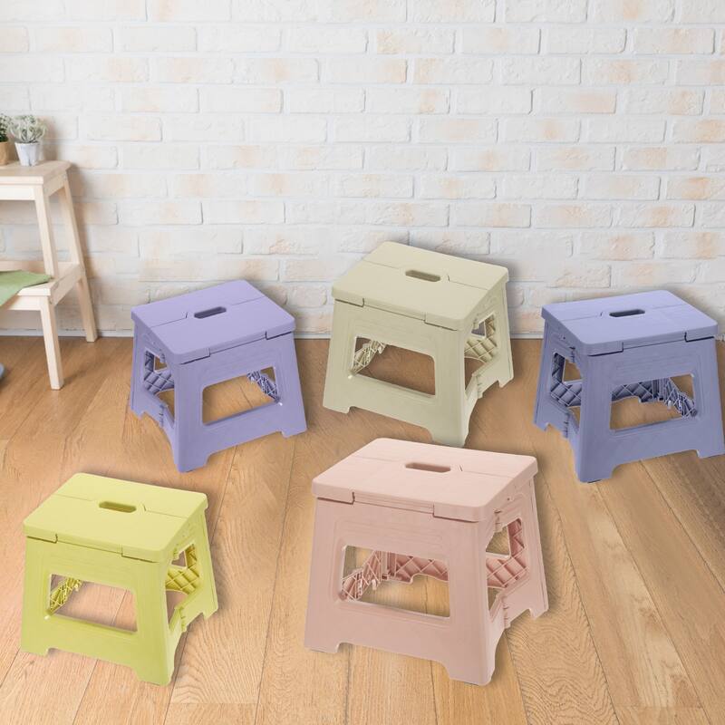 9" Folding Step Stool for Adults 132 lbs Capacity - 10 x 7.3 x 9.6inch