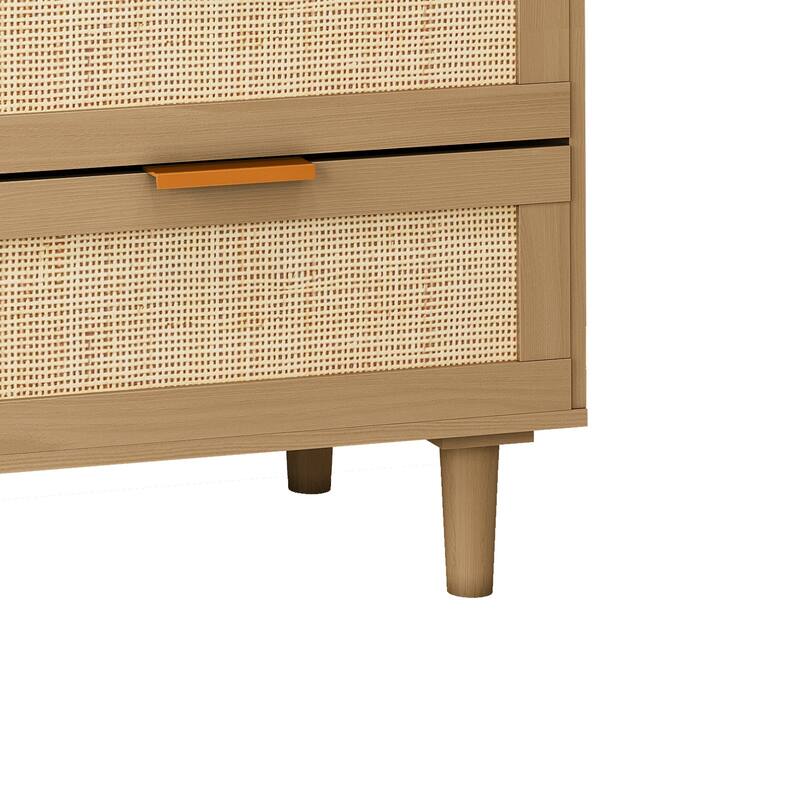 Simple 6 drawers Rattan dresser Rattan Drawer,Bedroom,Living Room