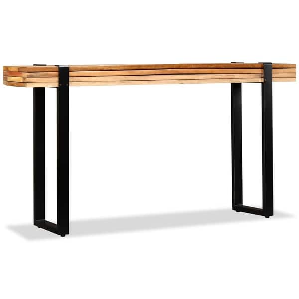 slide 2 of 9, vidaXL Console Table Solid Reclaimed Wood Adjustable
