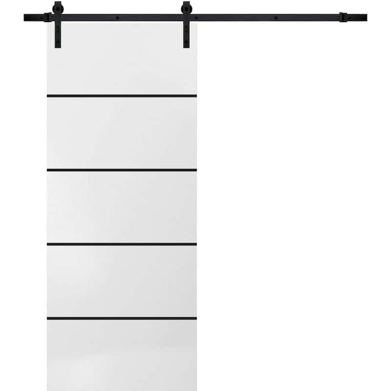 Double Bi-fold Doors Planum 0015 Oak with Sturdy Tracks - White - 28" x 96"
