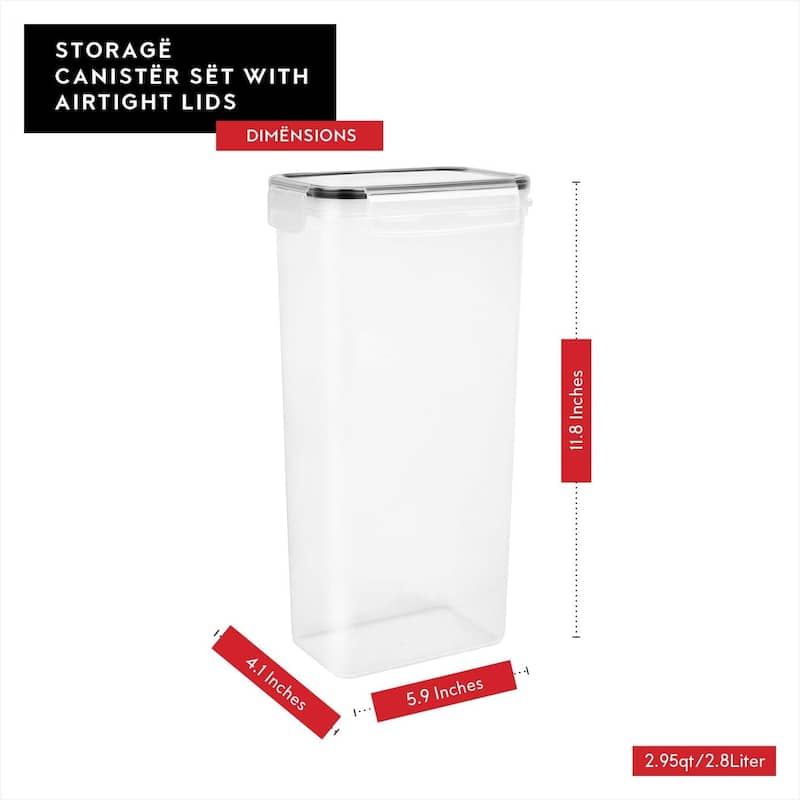 DWËLLZA KITCHEN 2.95 Quarts Pasta Storage Containers Set of 4