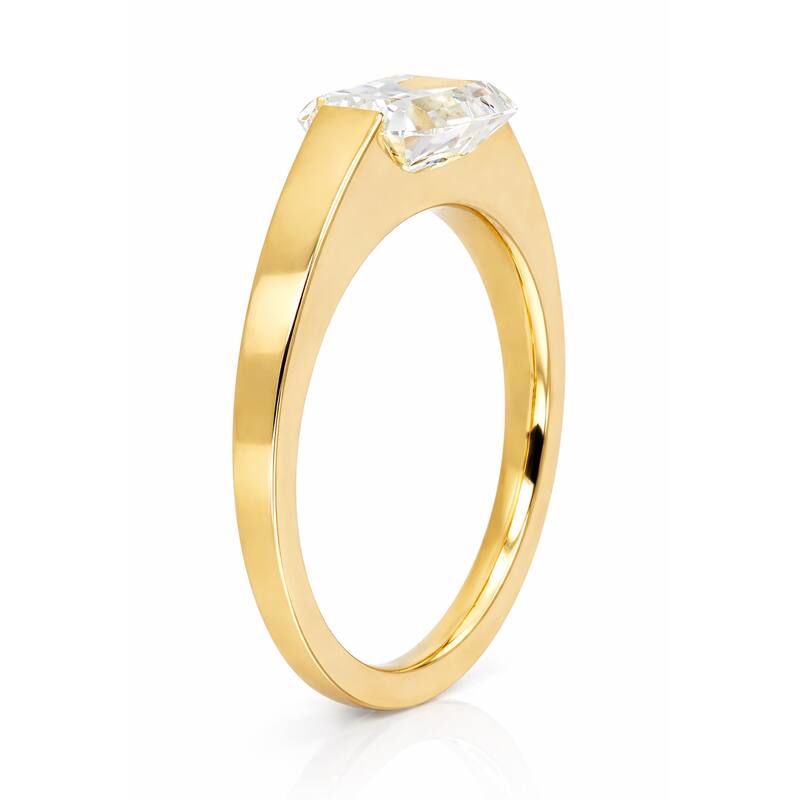 Auriya 14K Gold Suspense Emerald Lab Grown Diamond Engagement Ring 1.00 - 5.00ct. tw. (F-G, VS) - White