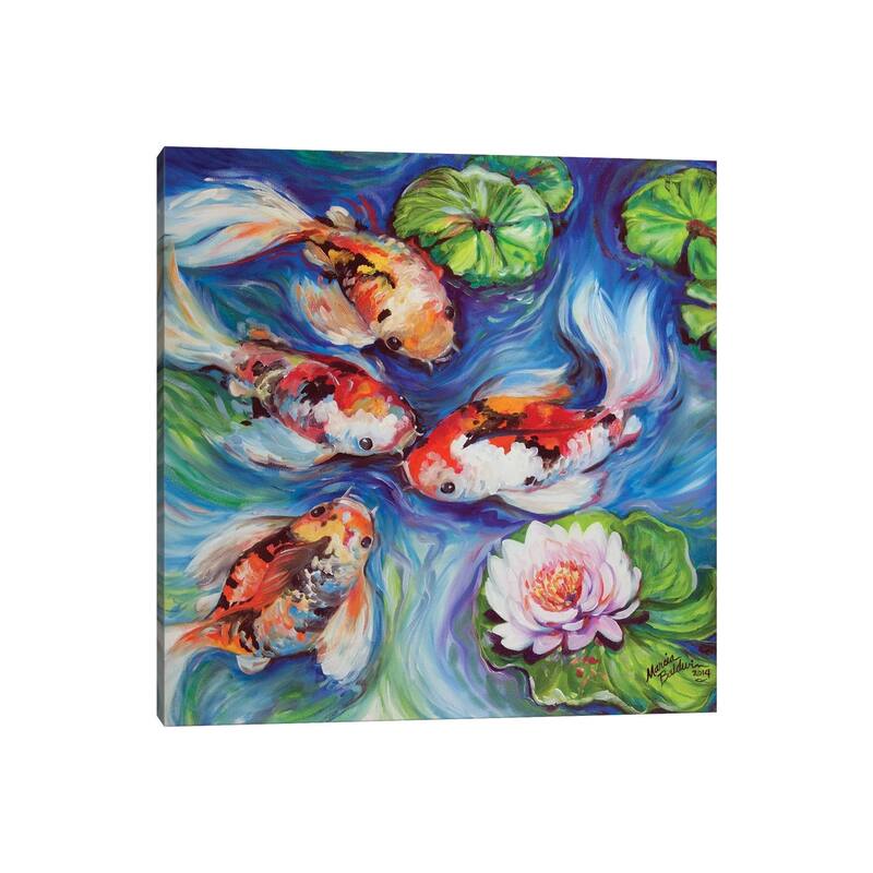 iCanvas "Happiness Koi Dance" by Marcia Baldwin Canvas Print