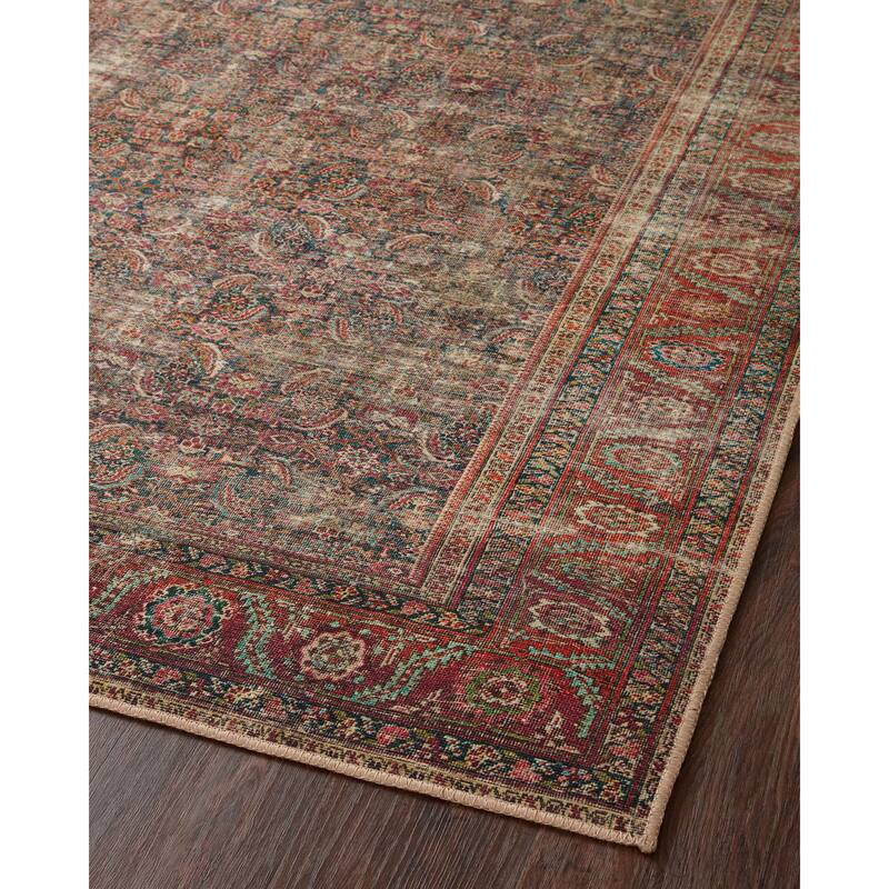 Alexander Home Sophia Printed Distressed Floral Vintage Area Rug